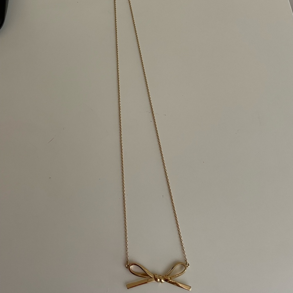 Kate Spade Long Gold Bow Necklace - Picture 5 of 5